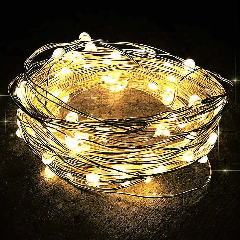 Warm white Солнечный струнный светильник s 33ft 100LED наружный Сказочный светильник водонепроницаемый декоративный светильник для патио сада ворота двора вечерние, свадебные, рождественские - Испускаемый цвет: Warm white