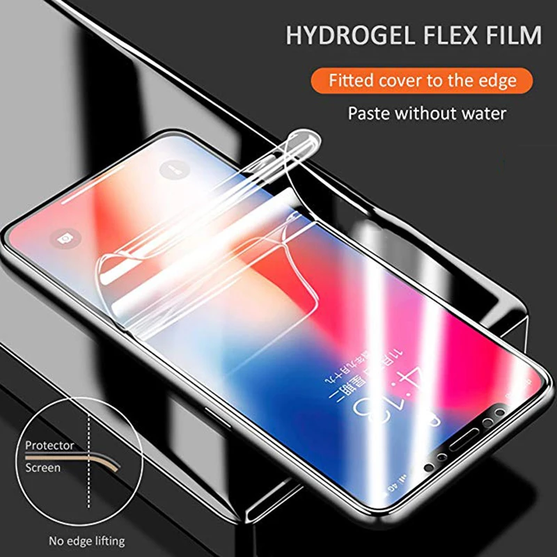 9D мягкая Гидрогелевая пленка для iPhone X XS Max XR 8 Plus 7 6 6S полное покрытие защитная не