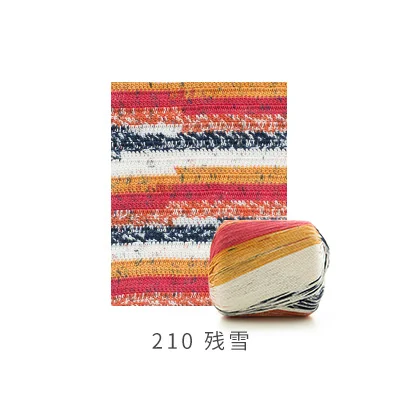 color 210 2 шара* 50 г необычный космический краситель кружевная пряжа ручной работы diy вязаная тонкая шерстяная пряжа крючком ручного плетения свитера хлопок нить t50 - Цвет: color 210