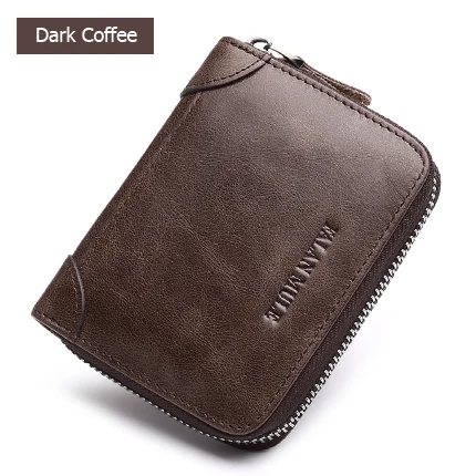 Dark Coffee FALAN MULE года Винтаж Мужчины Малый кошелек кошелек мужской натуральная кожа кошельки мужские Мужской мини Бумажник для монет/карты /Деньги мужской клатч портманет - Цвет: Dark Coffee