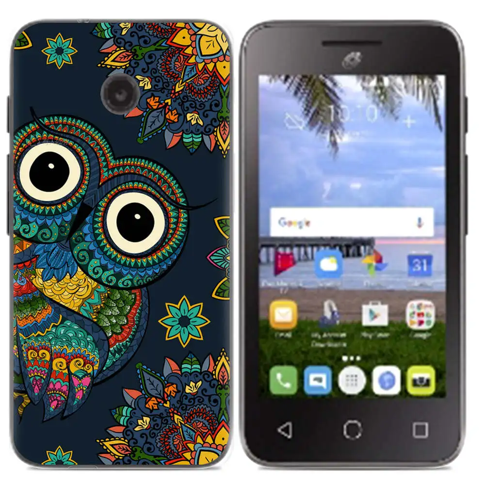 Мягкий чехол для телефона с изображением цветов Alcatel Pixi Unite/A466BG 4-х дюймовый