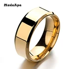 MadApe высококачественное женское кольцо золотого цвета из нержавеющей стали 316L, пара влюбленных кольца для мужчин и женщин, серебряный цвет, Винтаж классные кольца