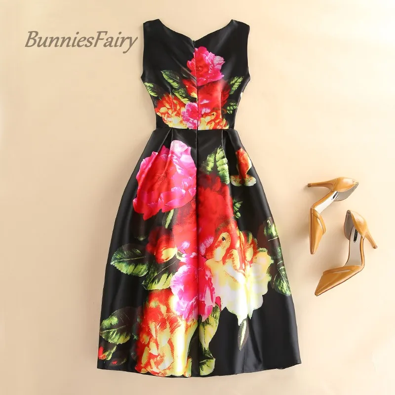BunniesFairy 2018 летние новые женские винтажные платья-майки в стиле знаменитостей