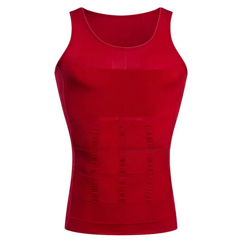 Red Litthing, мужской тонкий корсет, Корректирующее белье, жилет, рубашка, компрессионное нижнее белье Abdo, для мужчин, для контроля живота, тонкая талия, нижнее белье, Прямая поставка - Цвет: Red