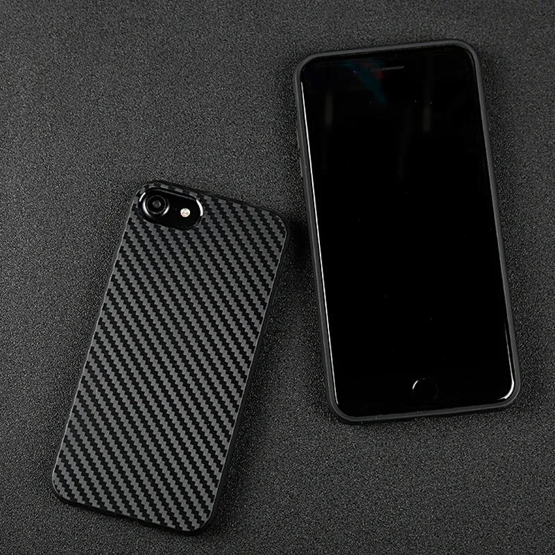 Новейшие Экологические Углеродного Волокна Чехол Для iPhone 6 S Plus Soft Anti-Skid Anti-Knock