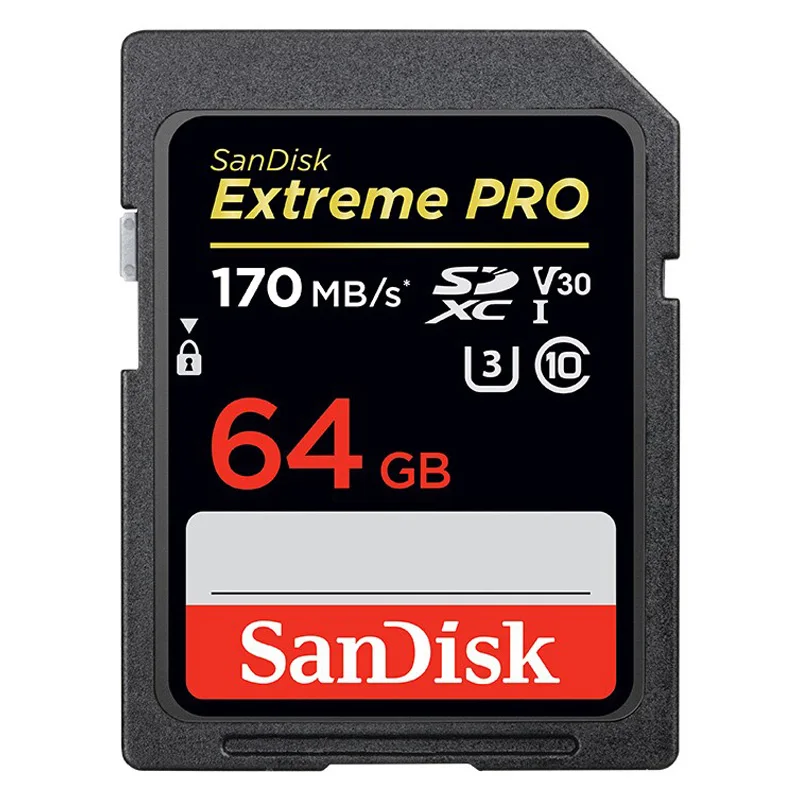 64GB Карта памяти SanDisk Extreme PRO SD 128 Гб 64 Гб sd 256 ГБ U3 32 Гб SD Max 170 м/с UHS-I класс 10 карта памяти - Емкость: 64GB