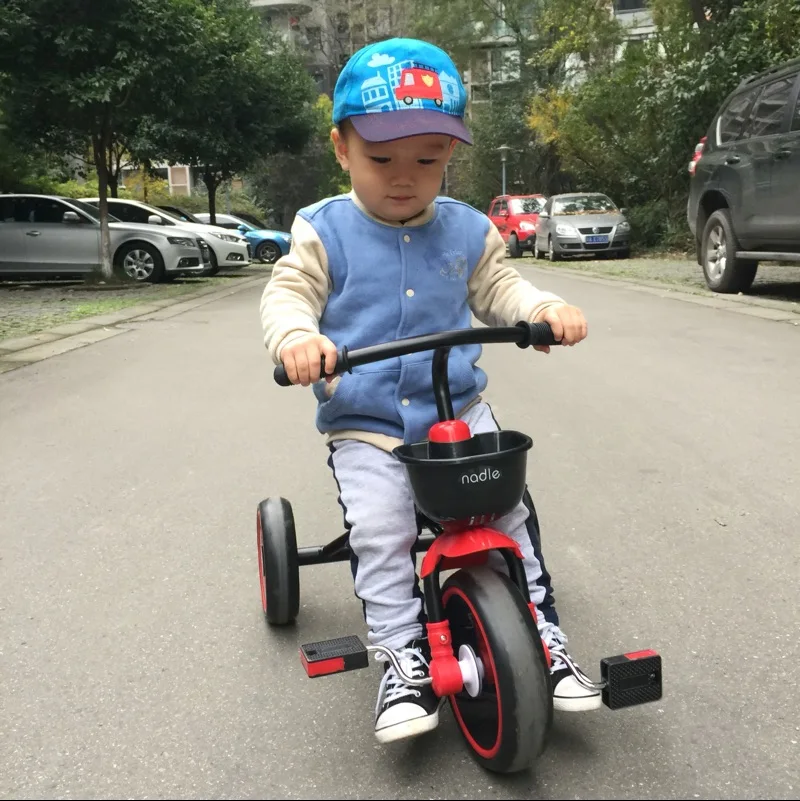 Портативный складной трехколесный велосипед для детей 2-5 лет простая детская