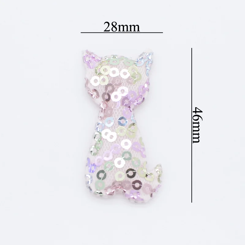 12 шт. 32*42 мм блестящие аппликации Kawaii Cat Мягкие для DIY детские заколки волос