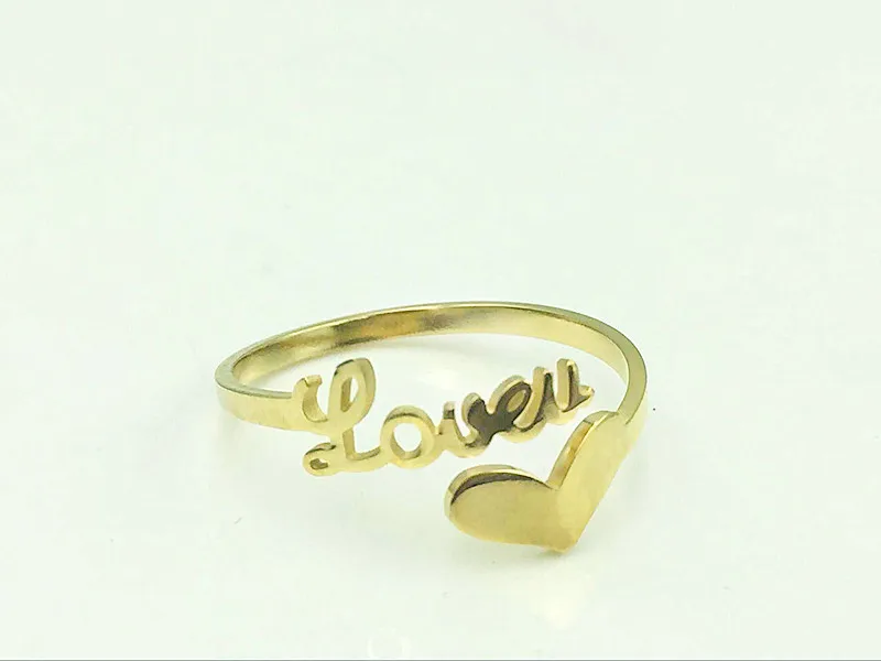 Женское кольцо из нержавеющей стали с надписью Love|open ring|fashion rings womenring women |