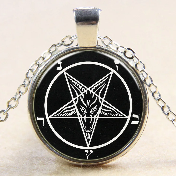 Ожерелье с подвеской Baphomet в виде пятиконечной звезды Античная бронзовая цепочка