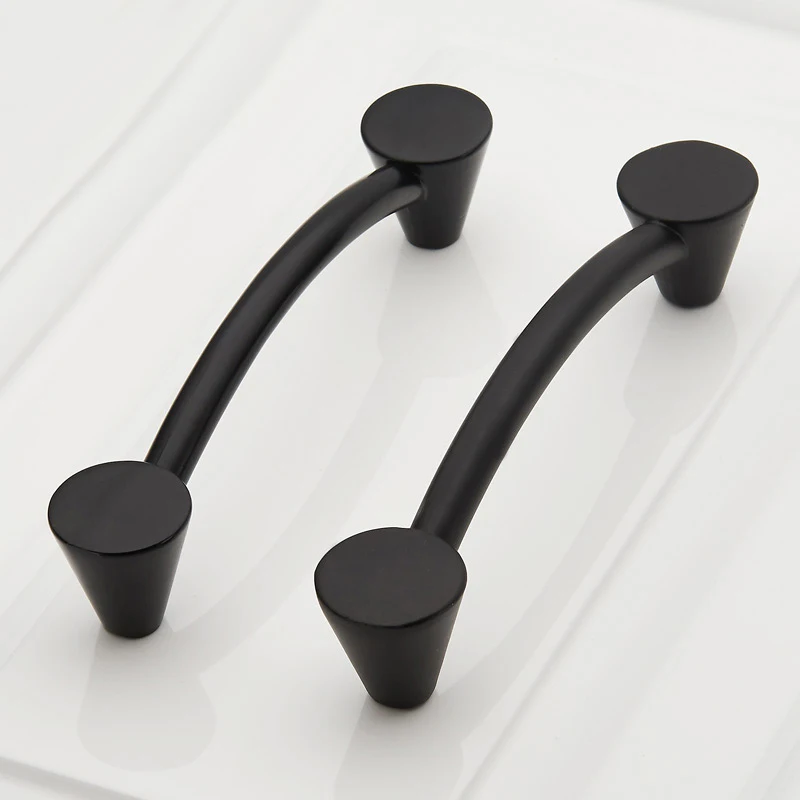 Модные черные ручки для кухонного шкафа аксессуары американской мебели комод
