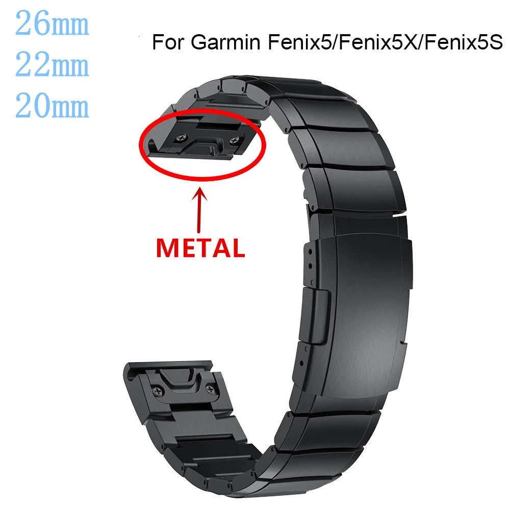26 22 20 мм ремешок для часов Garmin Fenix 5X X5 5S 3 3HR D2 S60 GPS часы с быстросъемным ремешком из