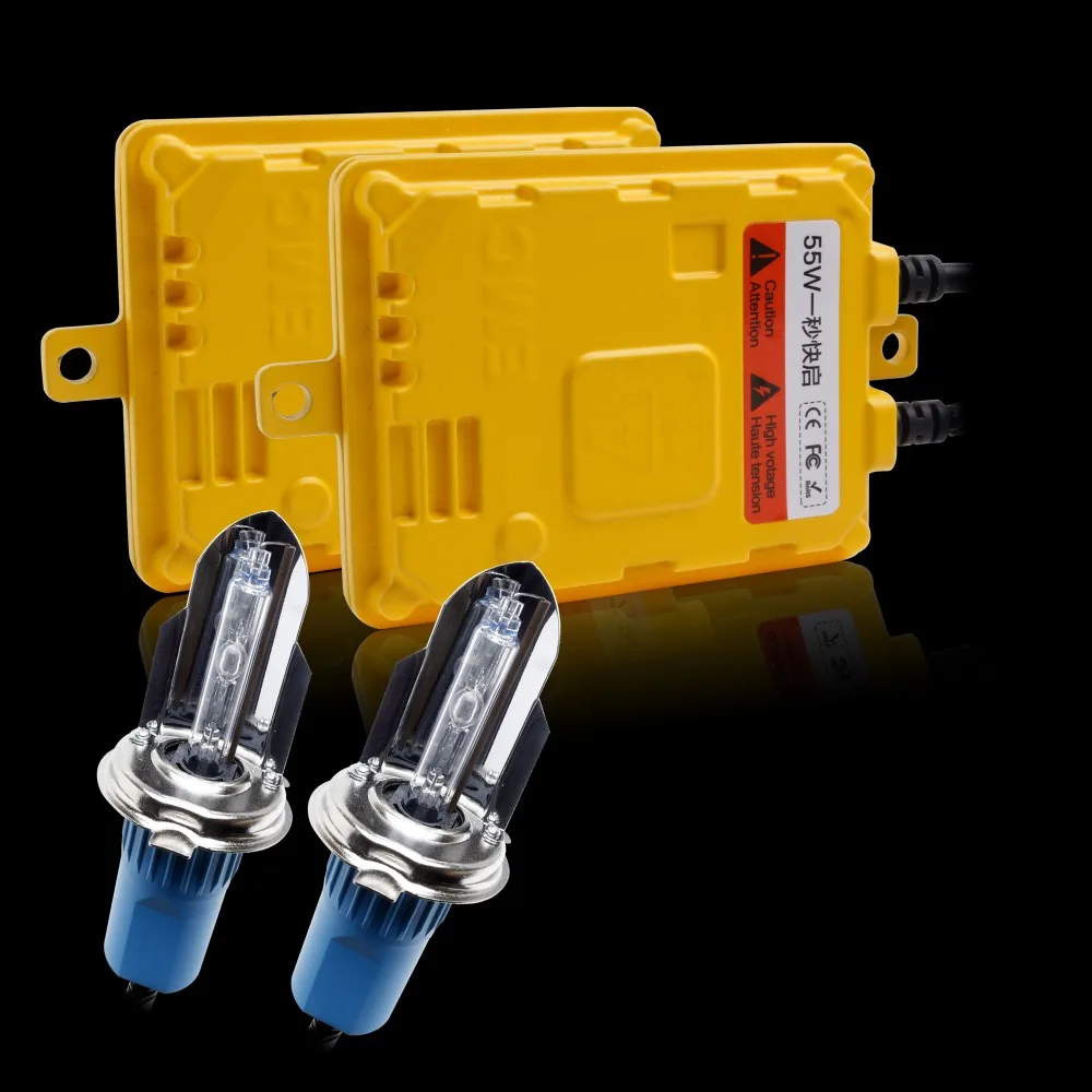 55 Вт HID Xenon конверсионный комплект Быстрый Яркий H1, H7, H3, HB3, HB4, H11, H27 одиночный пучок HID комплект, H4, H13, 9007 биксеноновый HID комплект автомобильных фар