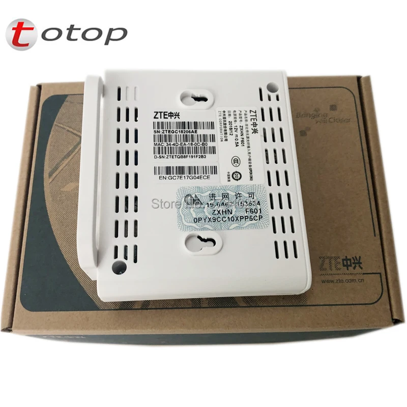 100% новый ZTE оригинальный Однопортовый ONU F601 GPON ONT Волоконно Оптическая сеть 1GE zte f601