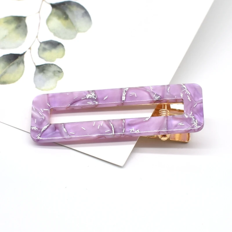 Styles Women Girl Korea Hollow Geometric Waterdrop Acrylic Hair Clips Shiny Tinfoil Sequins Hairpin Accessories Barrette |