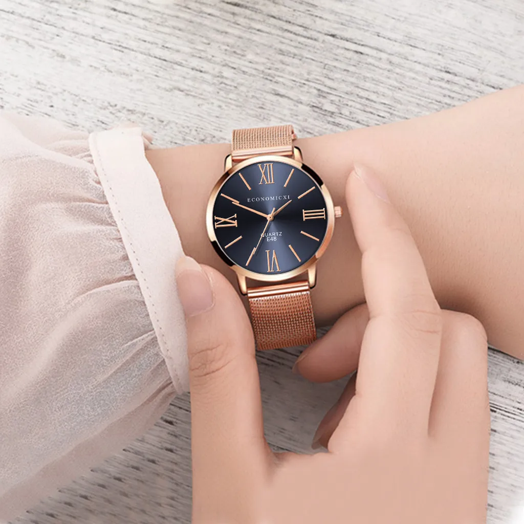 Reloj Mujer Fashion Women Watches Top Luxury Brand rose gold Female Clocks Mesh Steel Classic Lady Watch Dress Business Clock A5 | Наручные