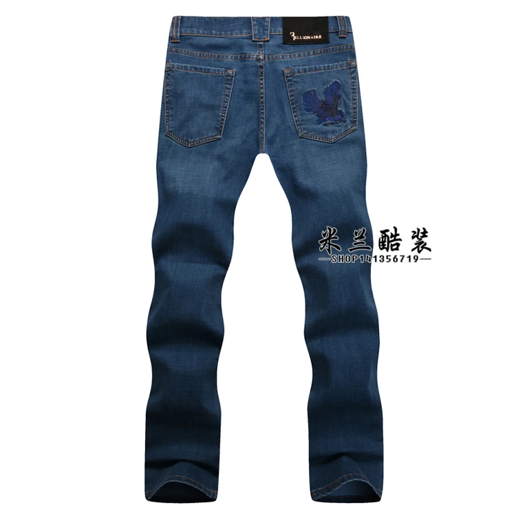 Billionaire Italian Couture jean men's 2016 new style autumn and winter fashion comfort embroidered trouser free shipping | Мужская
