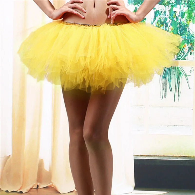 

11 colors!! Adult Women's Classic 5 Layered Tutu Skirt Tulle Petticoat Ballet Dancing Bubble Skirts Short Prom Dress Up