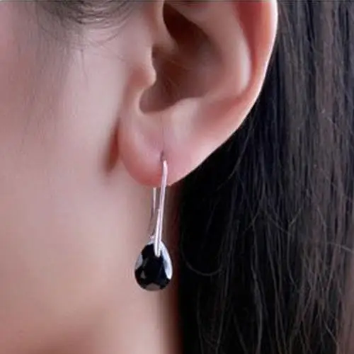 Хрустальные модные черные циркониевые очаровательные серьги boucle d'oreille очень
