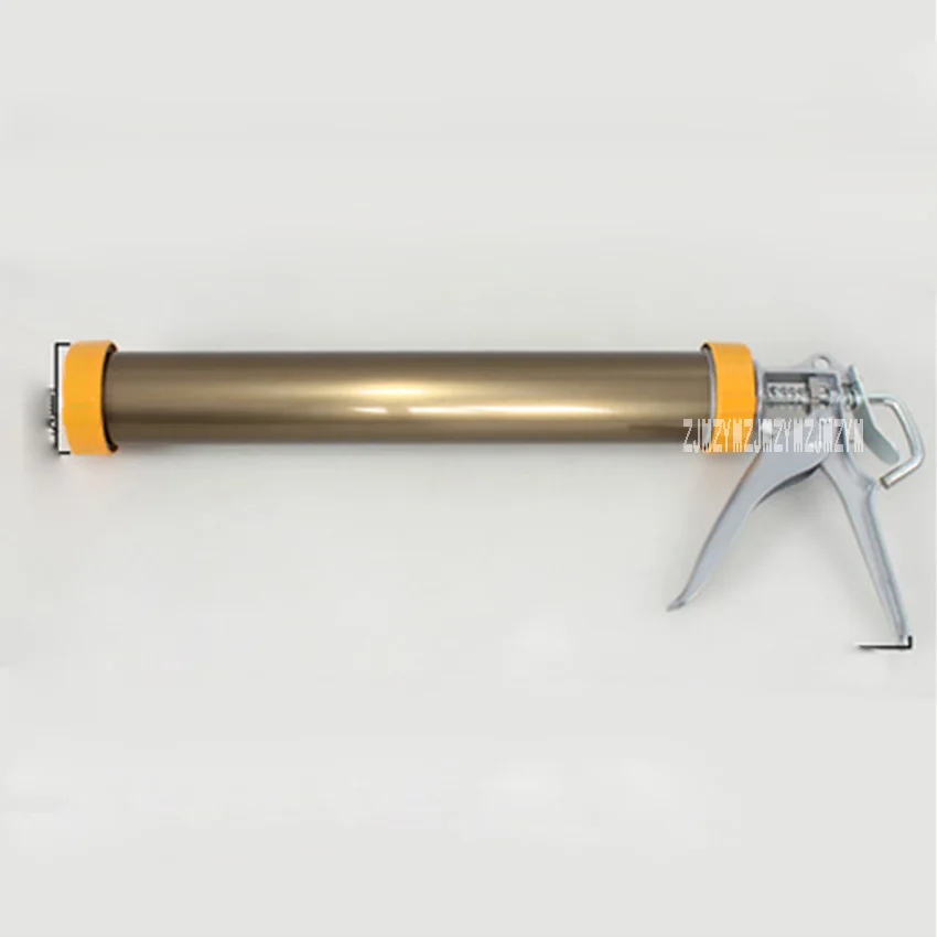 

New Deluxe Yellow Bronze Color Soft Glue Gun Aluminum Alloy Glue Gun Labor Saving Rotatable Structure Soft Glass Glue Gun Hot