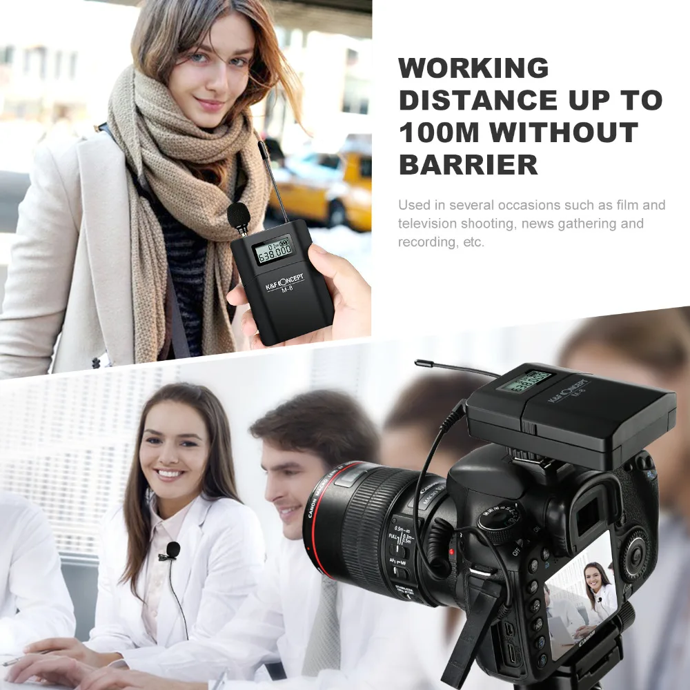 Микрофон K & F CONCEPT для цифровой зеркальной камеры беспроводной петличный микрофон