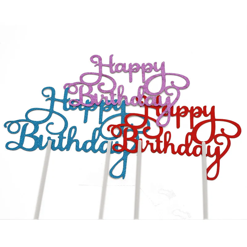 1 шт. с днем рождения английскими буквами для торта детей детского душа дня