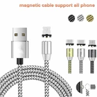 Магнитный Кабель Micro-USB с нейлоновой Магнит кабель для Huawei P20 Lite Дата-кабель для зарядного устройства для Xiaomi Samsung iphone мобильный телефон кабели
