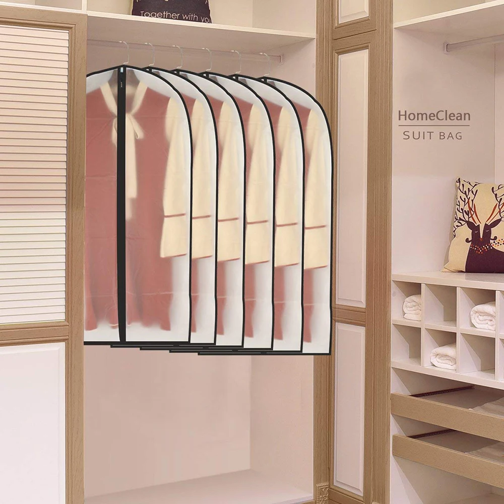 5 шт./компл. прозрачная сумка для костюма пыленепроницаемые сумки одежды дышащая