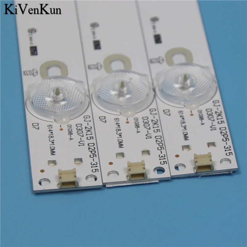 new 7 lamp 614 mm led backlight strip for philips 32phh420088 32phh4509 32phk410012 bar kit tv led line band hd lens d307 v1 1 free global shipping
