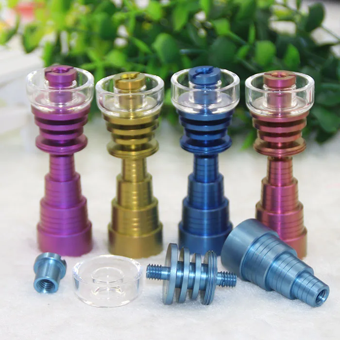 Красочные гибридные Титановые Гвозди с кварцевой чашей 10 мм 14 19 женский и мужской