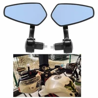 2pcs motorcycle handlebar rear view mirror adjustable reflector mirror with metal bracket 78 handlebar motorcycle accessories