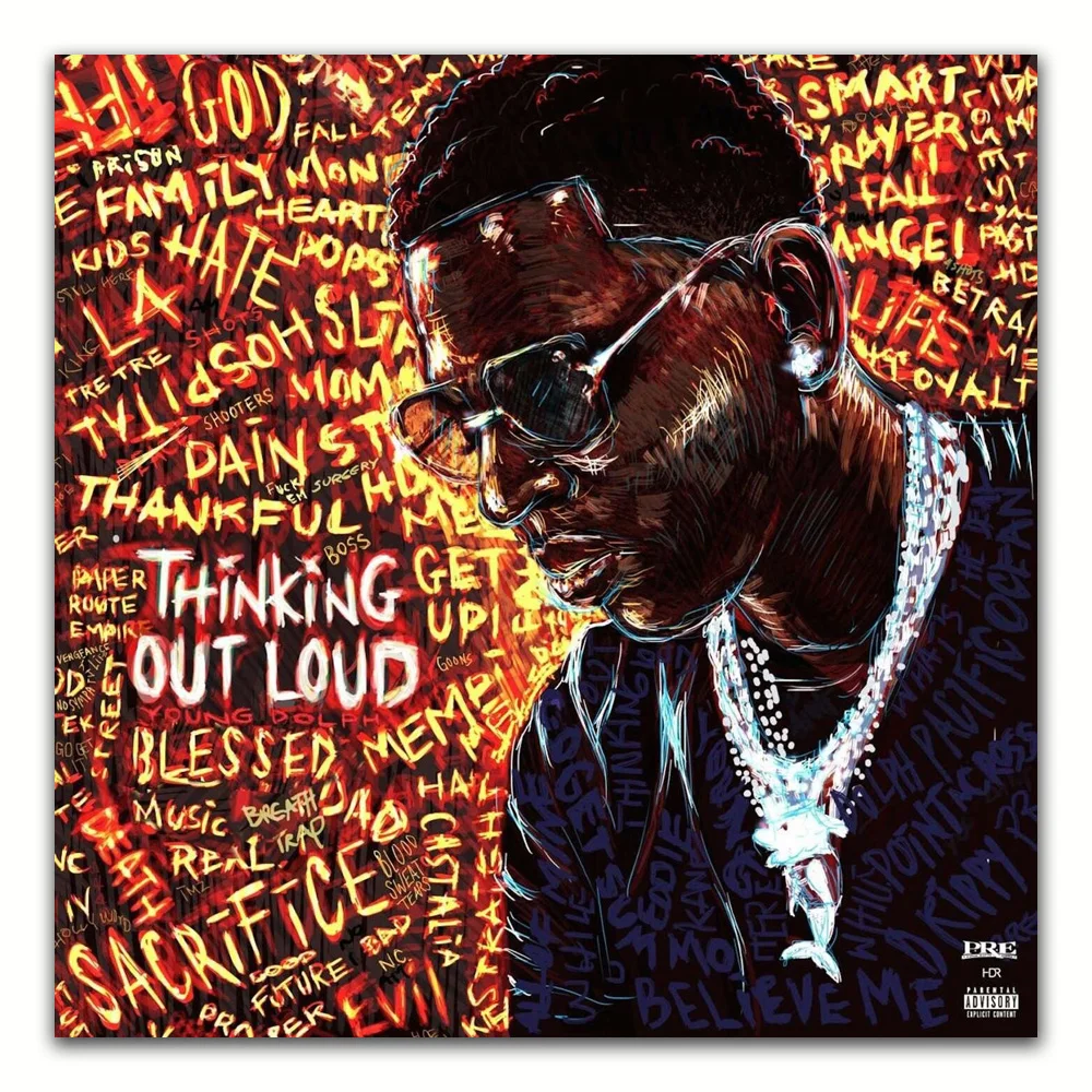 Z1002 Плакаты и принты Young Dolph в стиле хип-хоп рэп громкий 2017 Обложка альбома