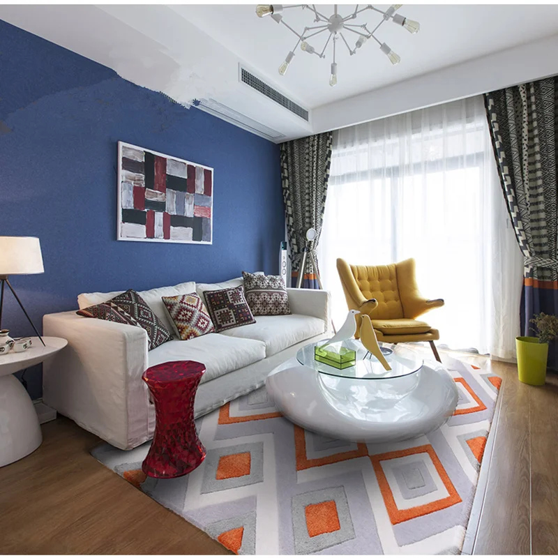 Акриловые ковры ручной работы и для гостиной оранжевый серый коврик Европейский