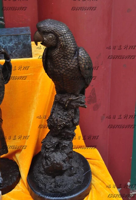 SCY Western European parrot animal bronze sculpture statue copper handicrafts | Дом и сад