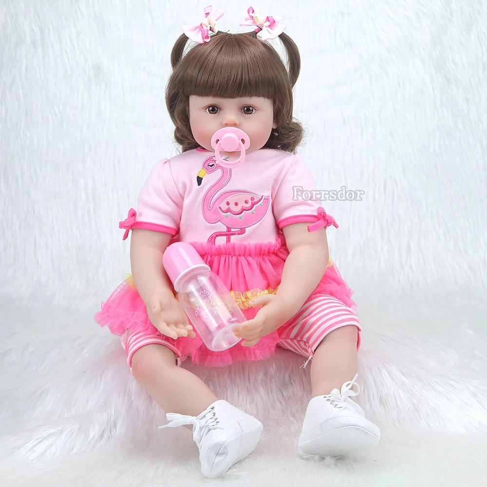 Baby Reborn силиконовая кукла 58 см Милая Реалистичная Детская сюрприз девочка