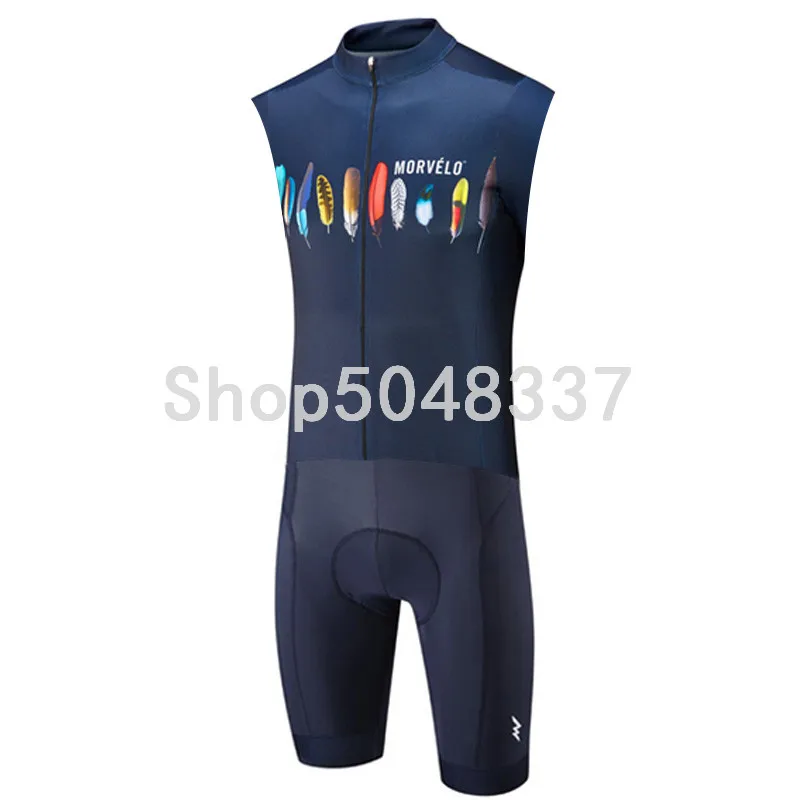 1 Триатлонный костюм Мужской без рукавов Велоспорт Джерси Morvelo Skinsuit комбинезон Ropa Ciclismo Hombre летний бег велосипед спортивный комплект - Цвет: 1