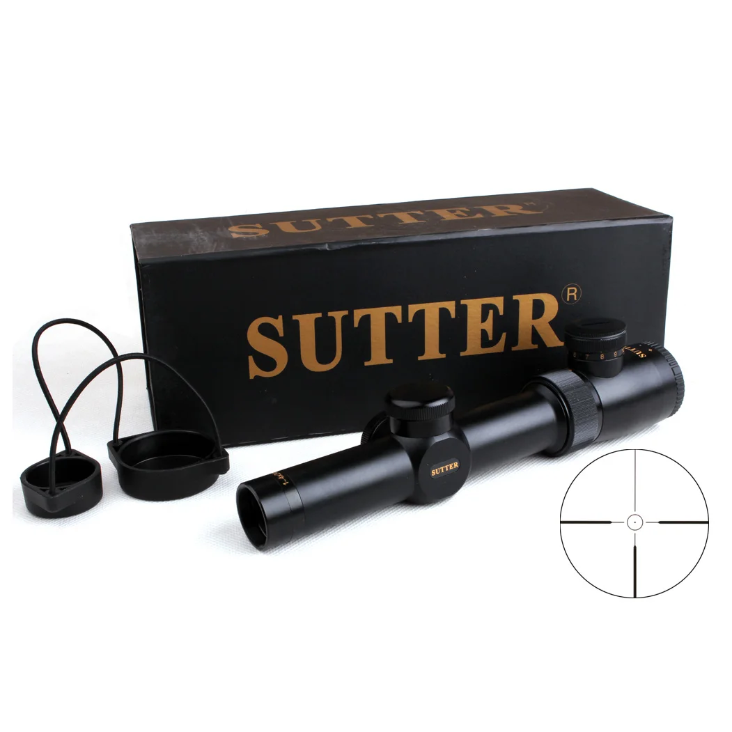 Тактический SUTTER 1-4X24 R12/R29 стеклянный оптический прицел с красной подсветкой для