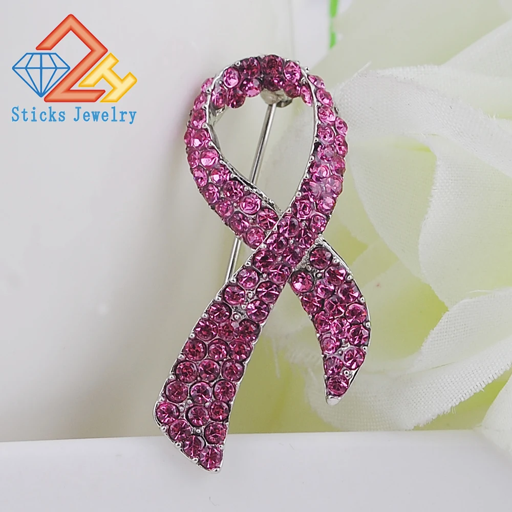 Женская Брошь из розовой ленты Подарочная брошь с фианитом 2017|brooches for women|brooch