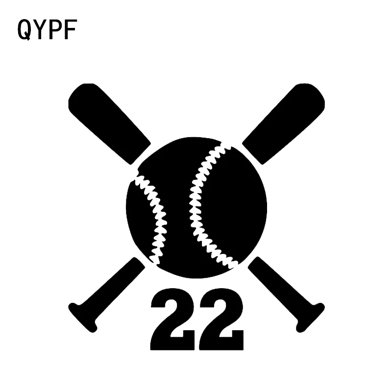 

QYPF 14.4*15CM Cartoon Baseball Decor Silhouette Car Stickers Vinyl Graphic Silhouette C16-0598