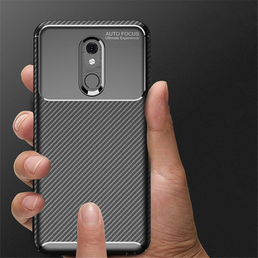 Для lg stylo 5 ударопрочный чехол из углеродного волокна для Мягкий силиконовый