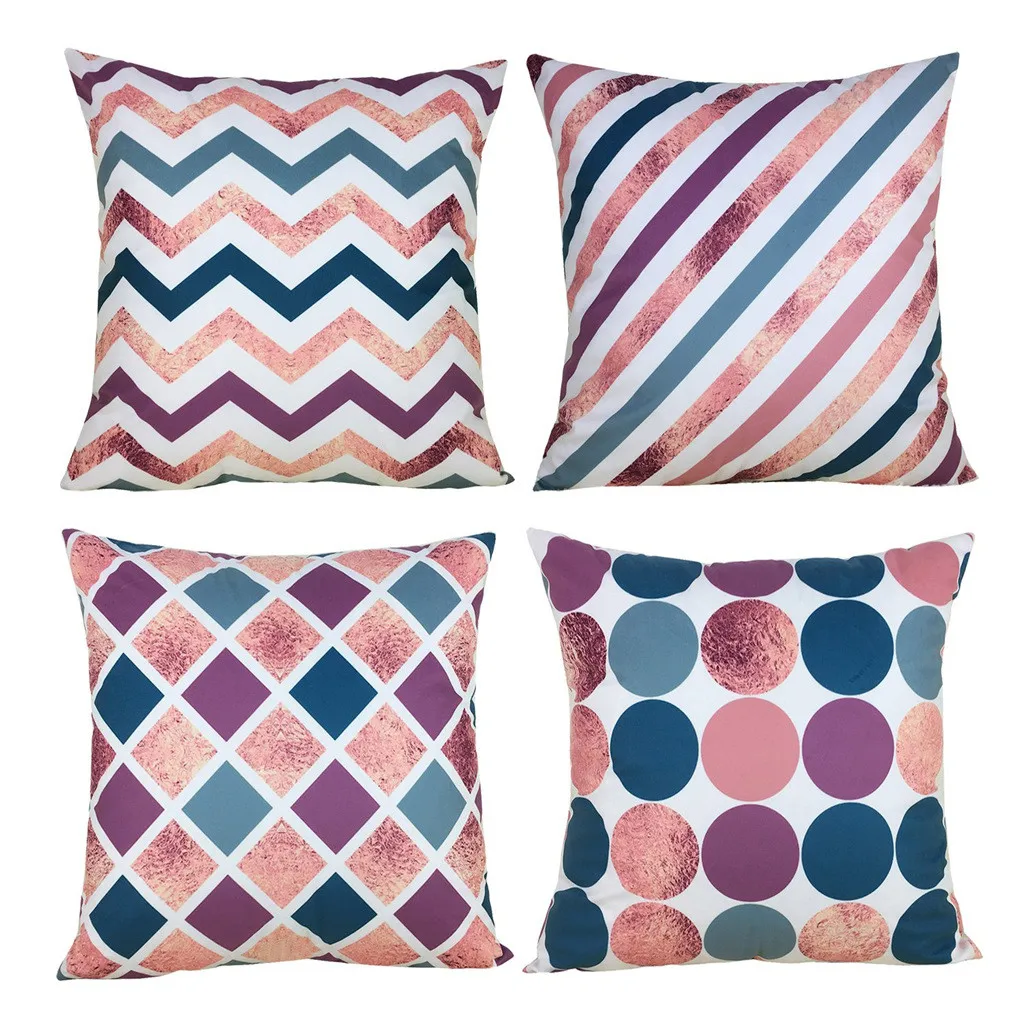 4 шт. современный классический стиль наволочка для подушки хлопковое полотно