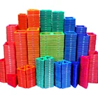 54 шт.компл. 3D Магнитный дизайн, большой размер, треугольник, магнитные строительные блоки DIY, Обучающие Детские игрушки