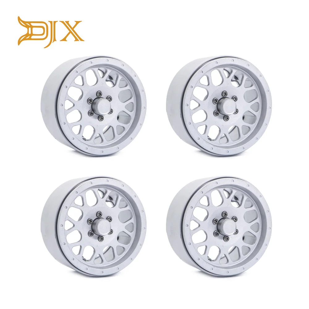 

DJX 4PCS Aluminum Alloy 2.2 Inch Beadlock Wheel Rims for 1/10 RC Rock Crawler Axial SCX10 Traxxas TRX4