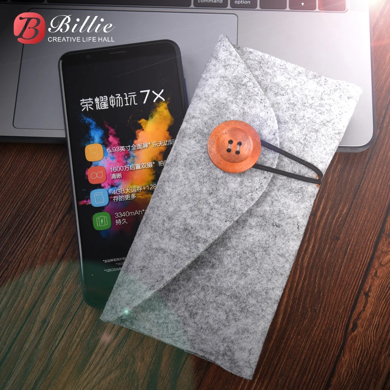 Карманный чехол Billie для Huawei Honor 7X защитный 5 93 дюйма ручной работы шерстяной