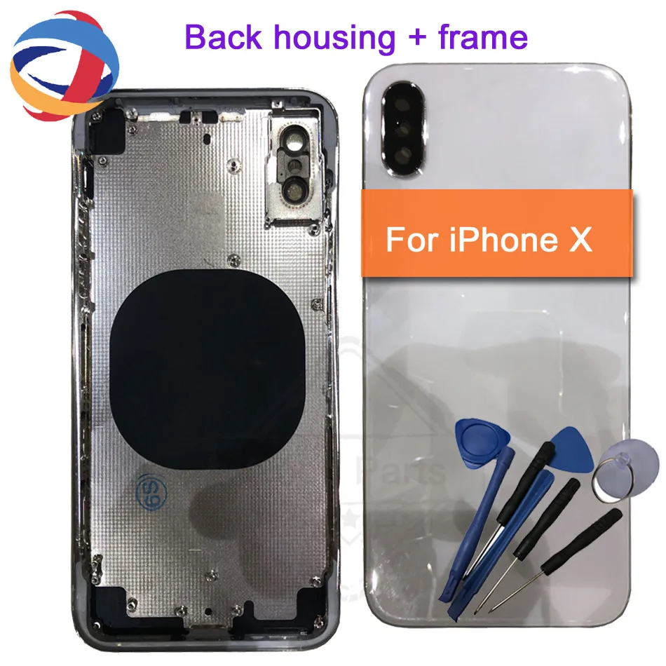 Высококачественная задняя крышка батарейного отсека для iphone X Корпус Шасси со