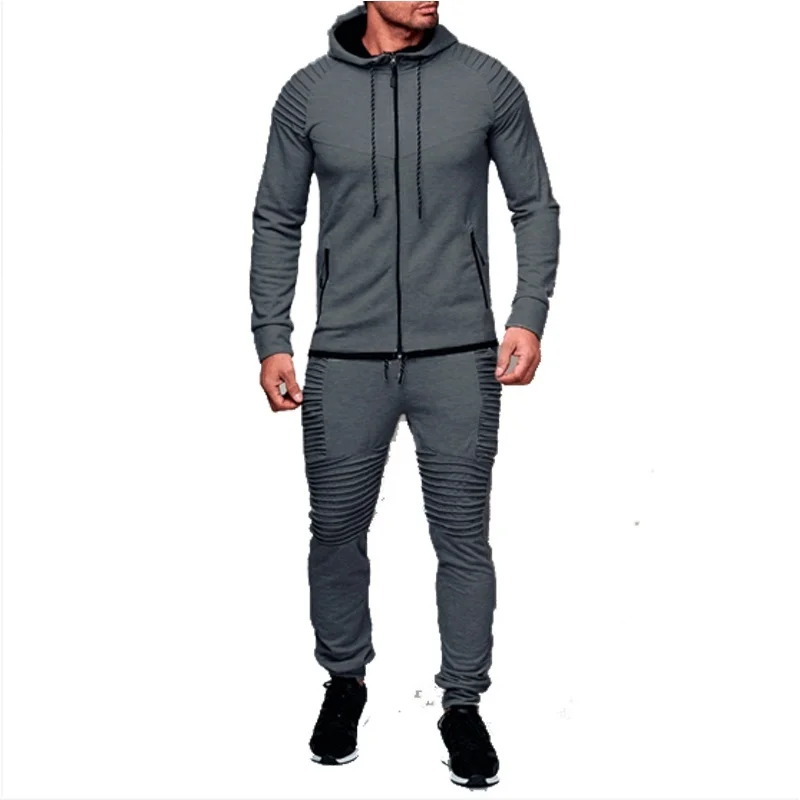 

ZOGGA Fashion Jacket + pants Sportswear Men Tracksuit Hoodie Spring Autumn Men Brand Clothes Hoodies Mens Track Suit Set