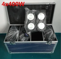 flight case with 4 pcs 4x100w blinder light 4eye cob led wash light high power dmx stage cool white warm white uv light
