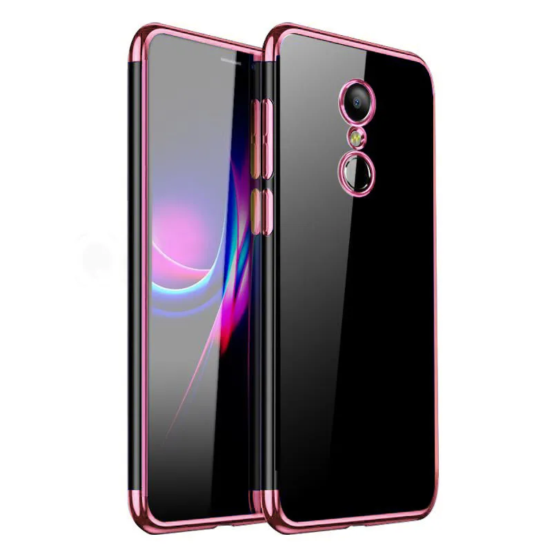 Rose Gold Ультра тонкий прозрачный силиконовый мягкий чехол для Xiaomi Redmi Note 4 4X Примечание 5 5A 6 Pro прозрачная накладка Redmi 4A 4X 5A 5 6plus 6A чехол - Цвет: Rose Gold