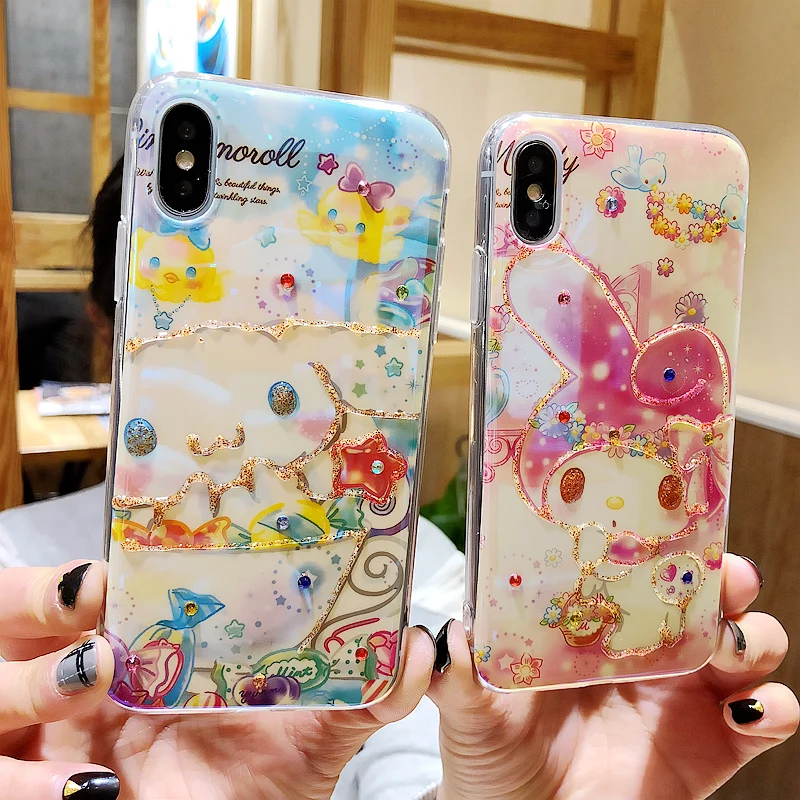 Чехлы для телефонов iphone 7 plus Kitty милый мягкий чехол melody daisy XS max XR X 6 6s p 8 с клеем