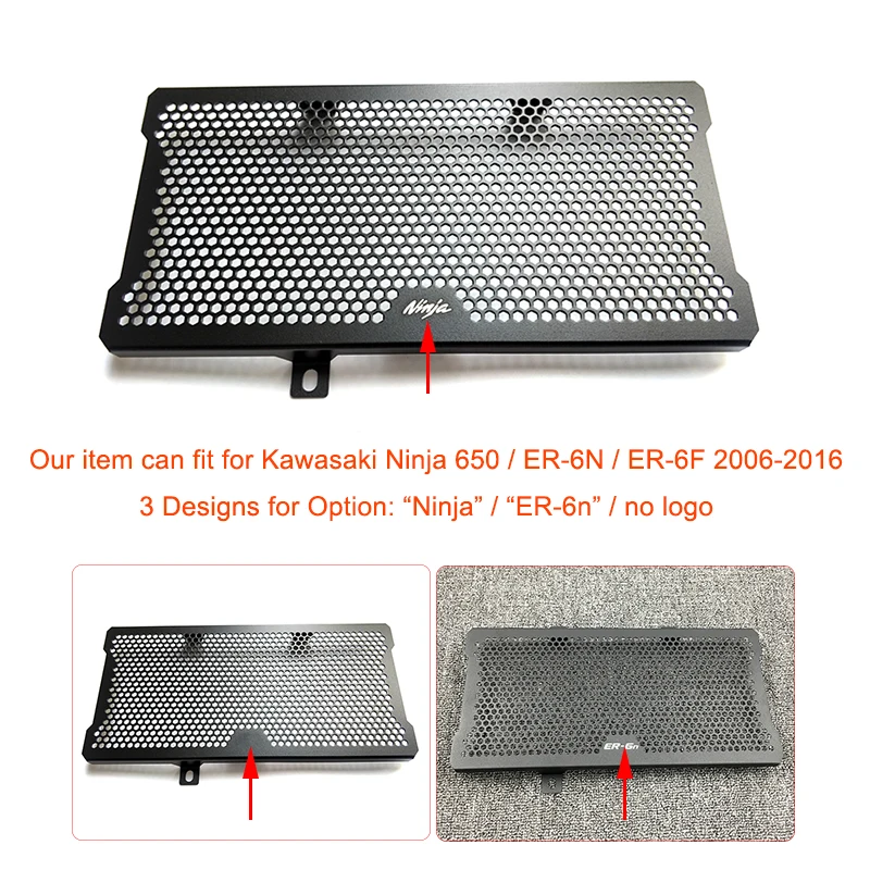 Защитные решетки радиатора для мотоцикла Kawasaki Ninja 650 ER-6N ER-6F 2006-2016 ER-6n ER6N.